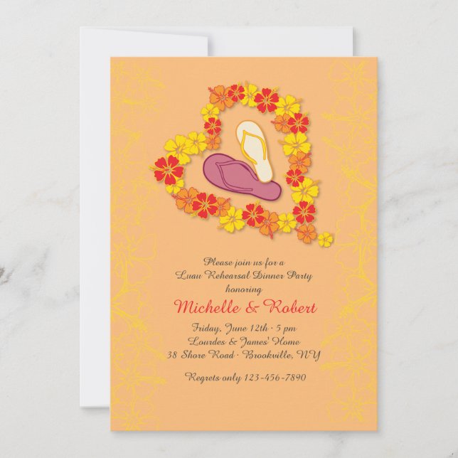 Aloha Liebe Einladung (Vorderseite)