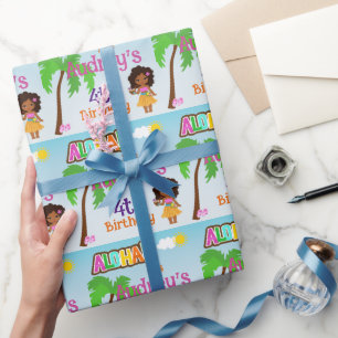 Aloha Luau Birthday Geschenkpapier