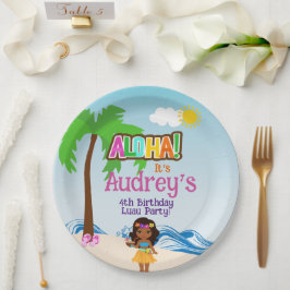 Aloha Luau Birthday Pappteller