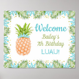 Aloha Luau Geburtstagsparty Dekoration Blue Gold W