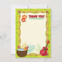 Aloha Luau Hawaiian Tropical Birthday Baby Shower Dankeskarte