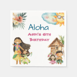 Aloha Luau Kids Birthday  Serviette