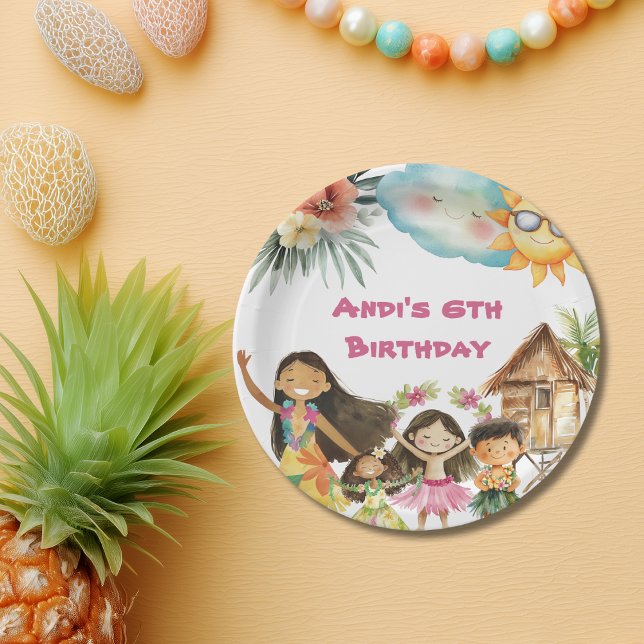 Aloha Luau Kindergeburtstag  Pappteller (Von Creator hochgeladen)