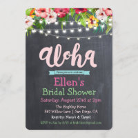 Aloha Luau Tropical Bridal Dusche Einladung