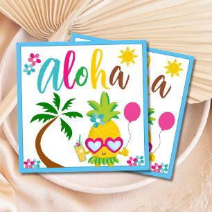 Aloha Luau Tropisches Ananas-Party Serviette