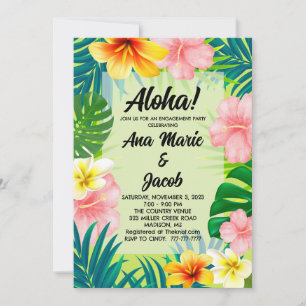 Aloha-Luau-Verlobungsparty-Einladung zum Brautbad Einladung