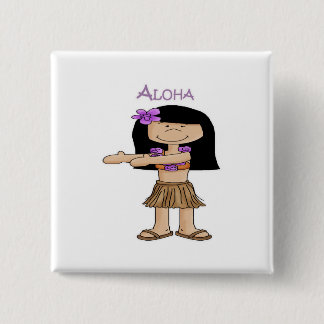 Aloha Mädchen Button