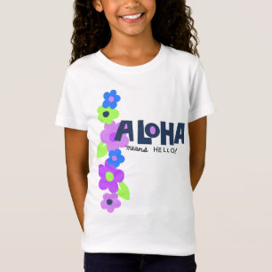 Aloha Means Hello Hawaiian Floral T-Shirt