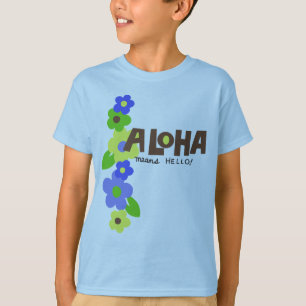 Aloha Means Hello Hawaiian Floral T-Shirt
