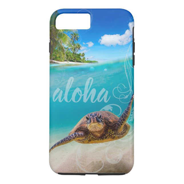 Aloha Meeresschildkröte iPhone 7 Plusfall Case-Mate iPhone Hülle (Rückseite)
