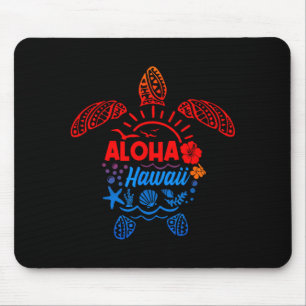 Aloha Meeresschildkröte tropisches Hawaii Sommerst Mousepad