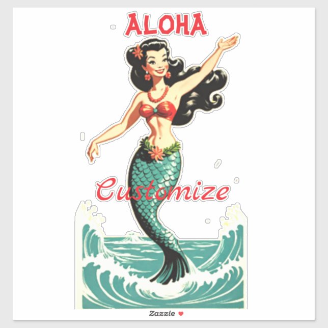 Aloha Mermaid Thunder_Thunder_Cove Aufkleber (Blatt)