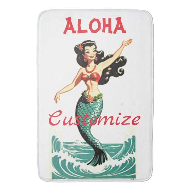 Aloha Mermaid Thunder_Thunder_Cove Badematte (Vorderseite Vertikal)