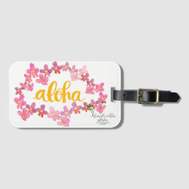 Aloha mutiger Orchideen-Leu-Taschen-Umbau - Weiß Gepäckanhänger