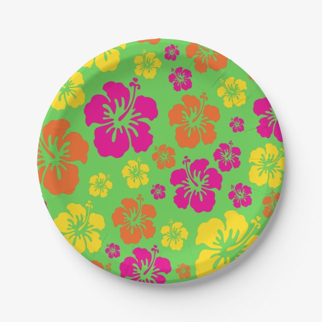 Aloha Niedlich Hawaiian Kid's Geburtstagspartei Pappteller (Vorderseite)
