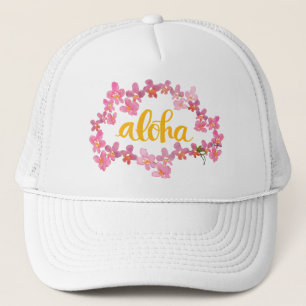 Aloha Orchideen-Leu-Fernlastfahrer-Hut Truckerkappe
