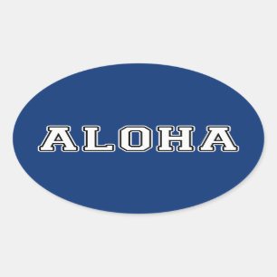 Aloha Ovaler Aufkleber