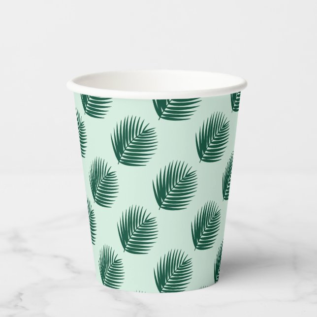 Aloha Palm Blätter Pappbecher (Vorderseite)