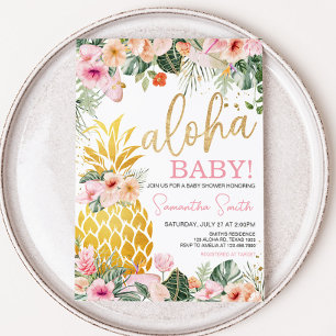 Aloha Pineaple Baby Dusche Einladung
