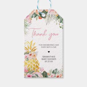 Aloha Pineaple Baby Shower Fevor Tags Geschenkanhänger