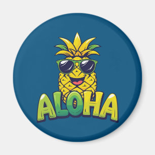 Aloha Pineaple Collection Aquamarin Kitchen Magnet
