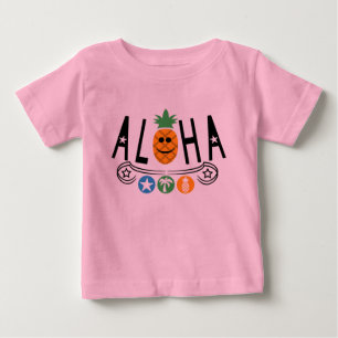 Aloha Pineaple Design - Baby Fine Jersey T - Shirt