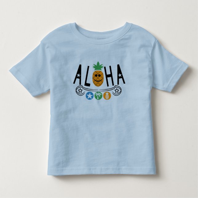 Aloha Pineaple Design - Kleinkind Fine Jersey T-Sh T-shirt (Vorderseite)