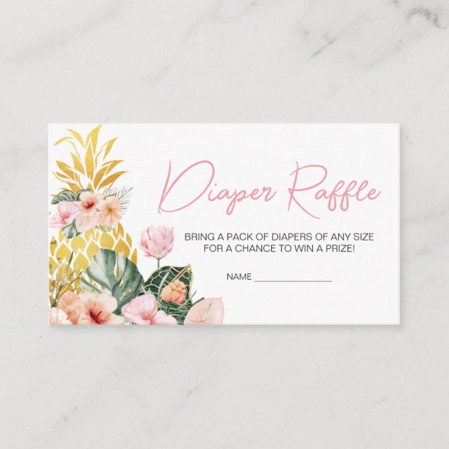 Aloha Pineaple Kinderdusche Windelwanne Begleitkarte (Vorderseite)