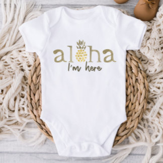 Aloha Pineaple New Baby Bodysuit Strampler