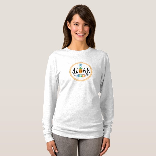 Aloha Pineappdesign - Basic Long Sleeve T - Shirt (Vorne ganz)