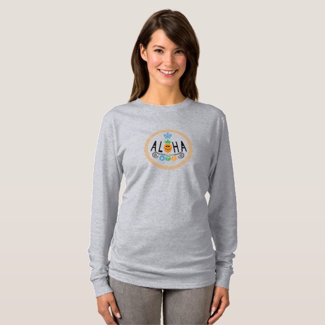 Aloha Pineappdesign - Basic Long Sleeve T - Shirt (Vorne ganz)