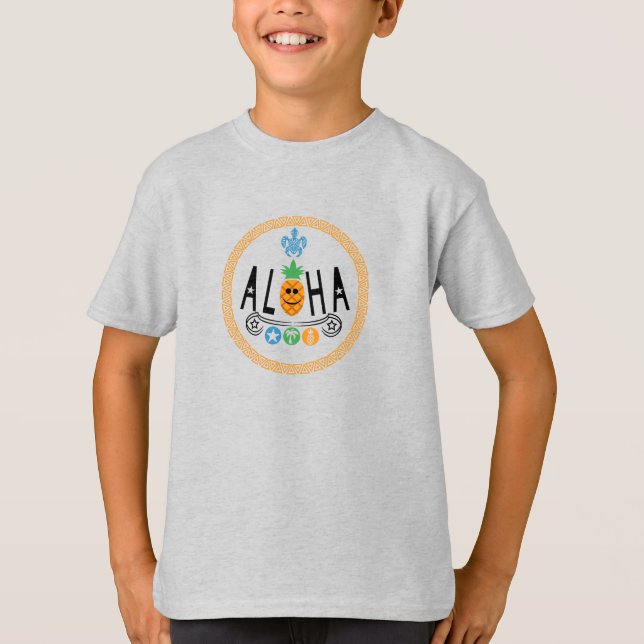 Aloha Pineappdesign - Kids' Basic T - Shirt (Vorderseite)