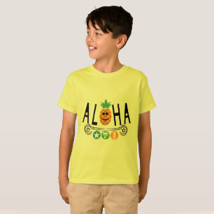 Aloha Pineappdesign - Kinderhähne TAGLESS® T-Sh T-Shirt