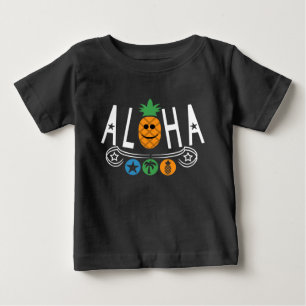 Aloha Pineapple Design - T-shirt Baby Fine Jersey