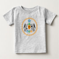 Aloha Pineapple Design - T-shirt Baby Fine Jersey