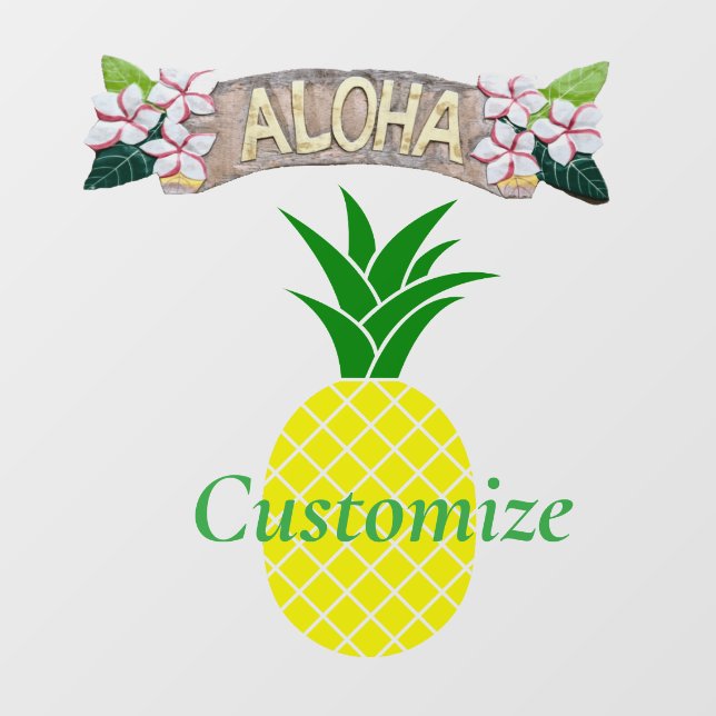 Aloha Pineapple Thunder_Cove Fensteraufkleber (Blatt)