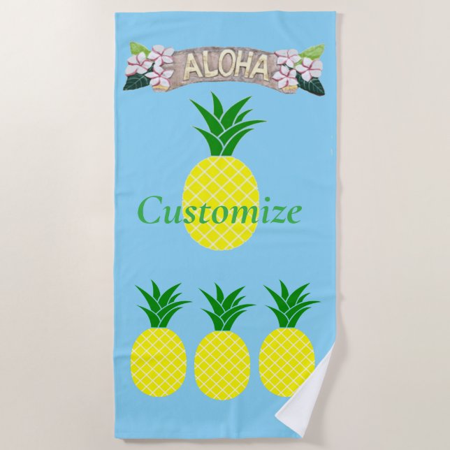 Aloha Pineapple Thunder_Cove Strandtuch (Vorderseite)
