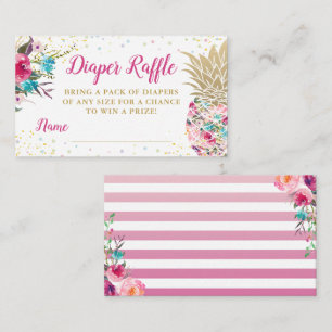 Aloha Pink Ananas Kinderdusche Windelwanne Begleitkarte