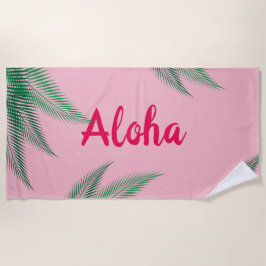 Aloha Pink Beach Handtuch