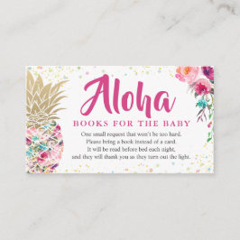 Aloha Pink Pineape Babydusche Buchanfrage Begleitkarte