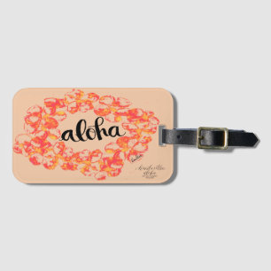 Aloha Plumeria-Gepäckanhänger - Orange Gepäckanhänger