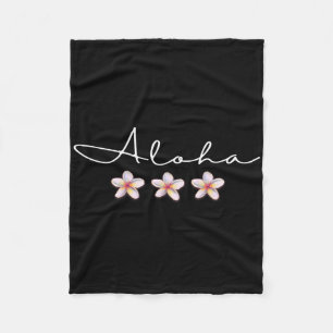 Aloha' Plumeria Hawaiian Urlaub Luau T-Shirt Fleecedecke