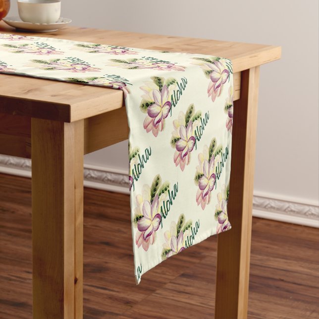 Aloha Plumeria Kurzer Tischläufer (Beispiel)