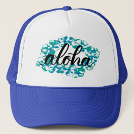 Aloha Plumeria-Leu-Fernlastfahrer-Hut Truckerkappe