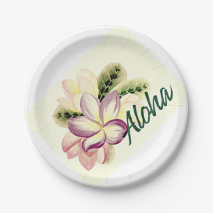 Aloha Plumeria Pappteller