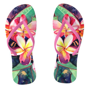 Aloha Plumeria Slippers Flip Flops