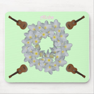 Aloha PlumeriaWreath. Mousepad