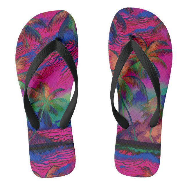 Aloha Print Slippers - Flip Flops (Fußbett)