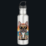 Aloha Pup – Cool French Bulldog Beach Vibes Edelstahlflasche<br><div class="desc">Aloha Pup – Cool French Bulldog Beach Vibes</div>