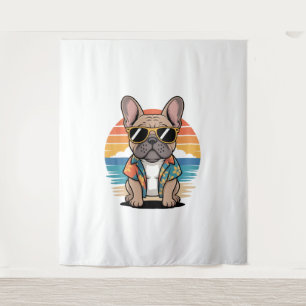 Aloha Pup – Coole French Bulldog Strand Vibes Wandteppich